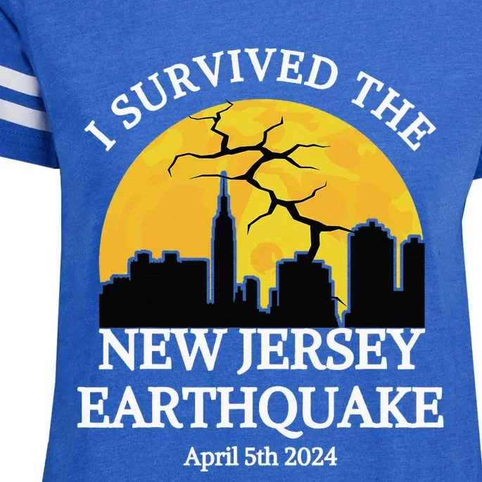 I Survived The Nj Earthquake April 2024 New Jersey 4.8 Enza Ladies Jersey Football T-Shirt