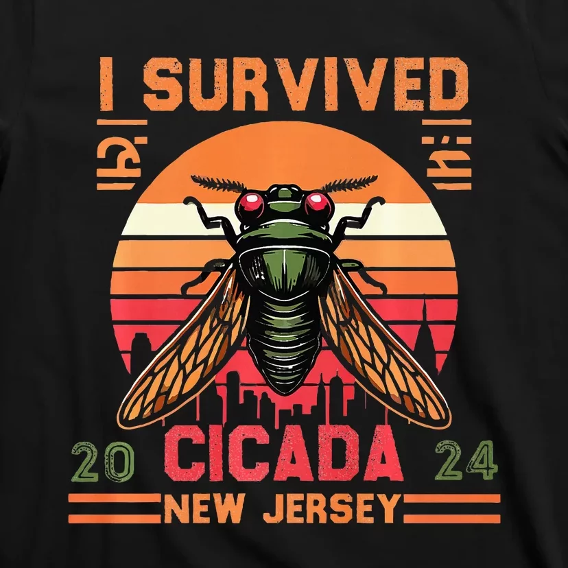 I Survived The Cicada Invasion 2024 New Jersey T-Shirt