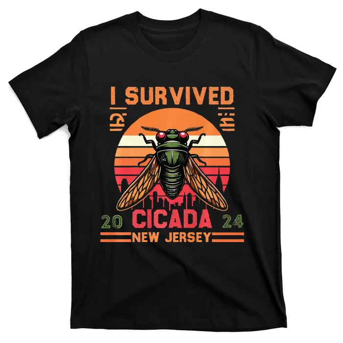 I Survived The Cicada Invasion 2024 New Jersey T-Shirt