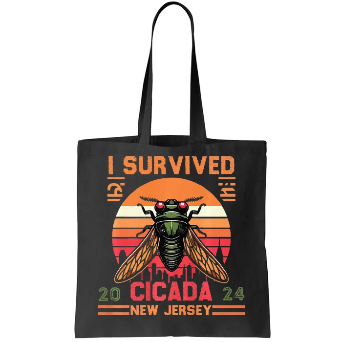 I Survived The Cicada Invasion 2024 New Jersey Tote Bag