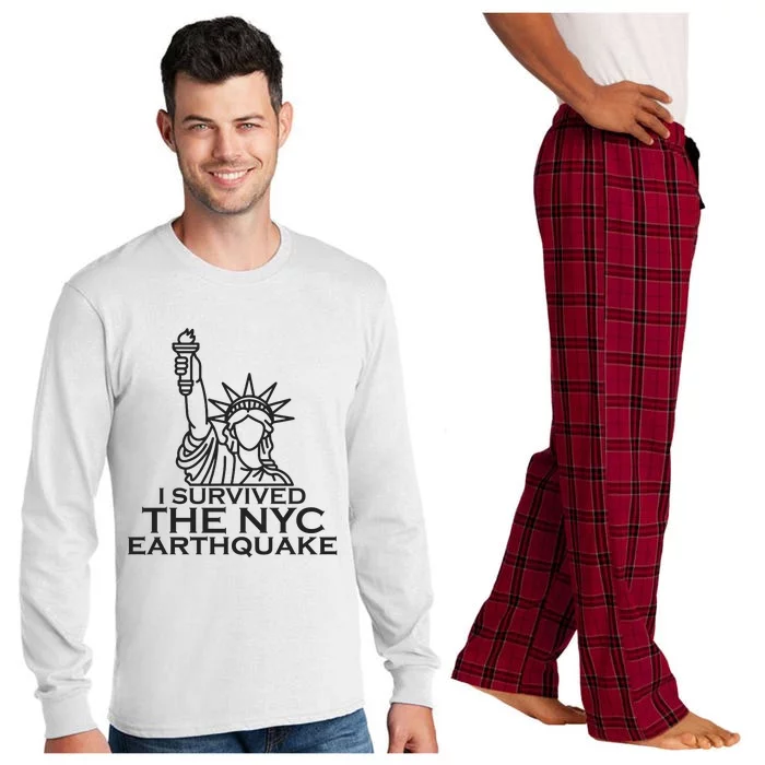 I Survived The New York Earthquake April 2024 Long Sleeve Pajama Set