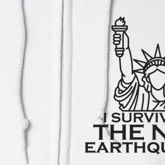 I Survived The New York Earthquake April 2024 Full Zip Hoodie