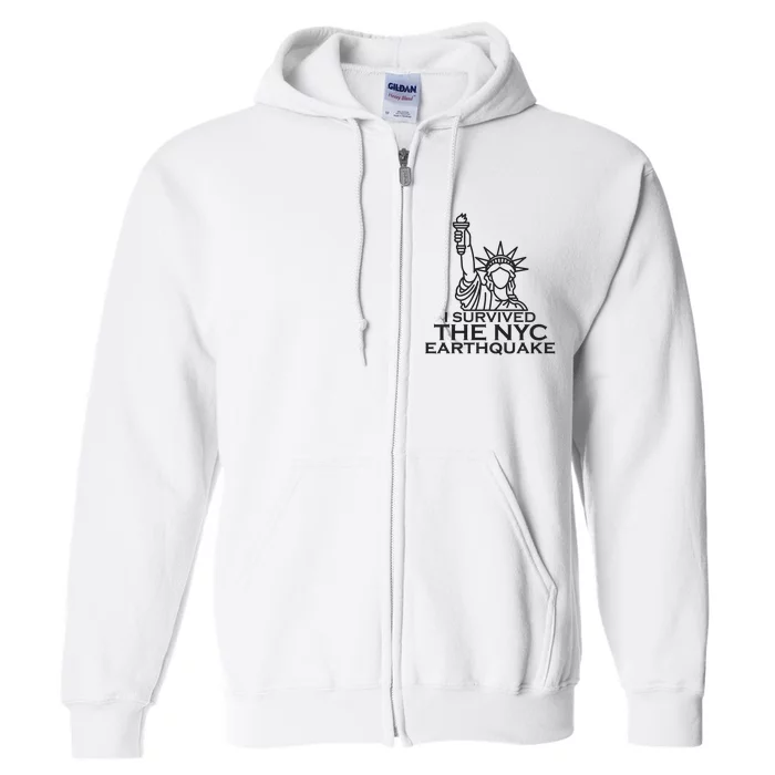 I Survived The New York Earthquake April 2024 Full Zip Hoodie