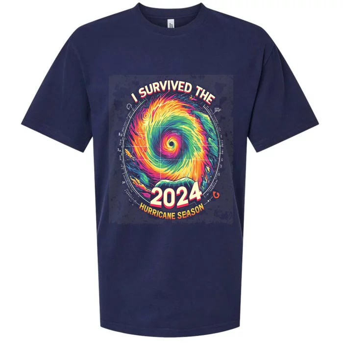 I Survived The 2024 Hurricane Season Sueded Cloud Jersey T-Shirt