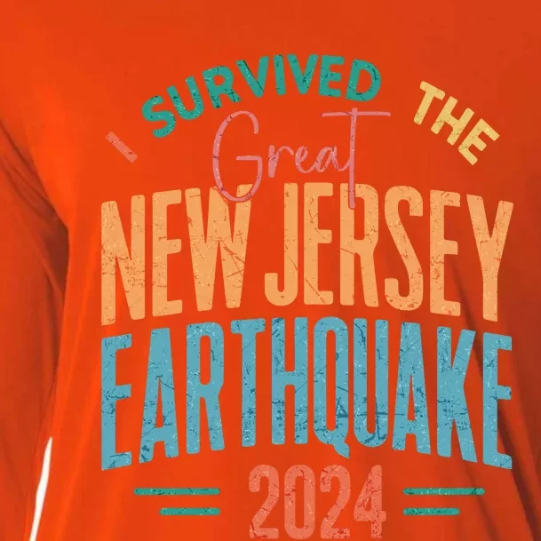 I Survived The Great New Jersey Earthquake 2024 Cooling Performance Long Sleeve Crew