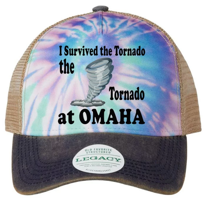 I Survived The Tornado At Omaha Funny Natural Disaster Legacy Tie Dye Trucker Hat