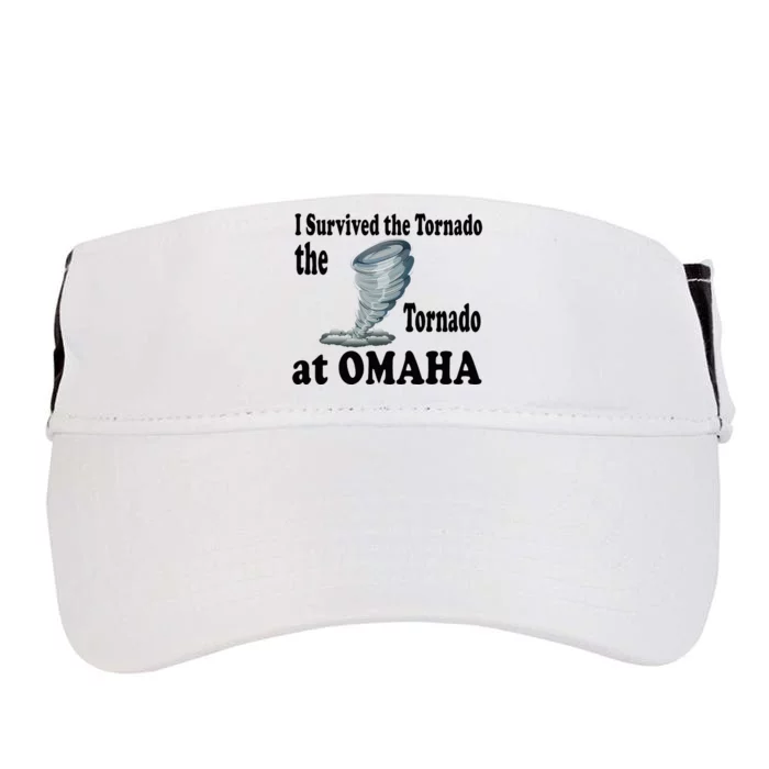 I Survived The Tornado At Omaha Funny Natural Disaster Adult Drive Performance Visor