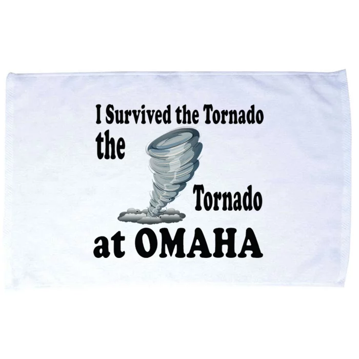 I Survived The Tornado At Omaha Funny Natural Disaster Microfiber Hand Towel