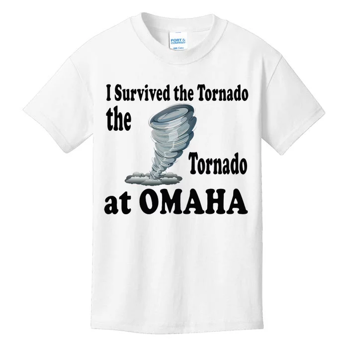 I Survived The Tornado At Omaha Funny Natural Disaster Kids T-Shirt