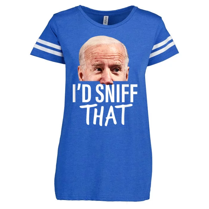 Id Sniff That. Anti Joe Biden Funny Parody Enza Ladies Jersey Football T-Shirt