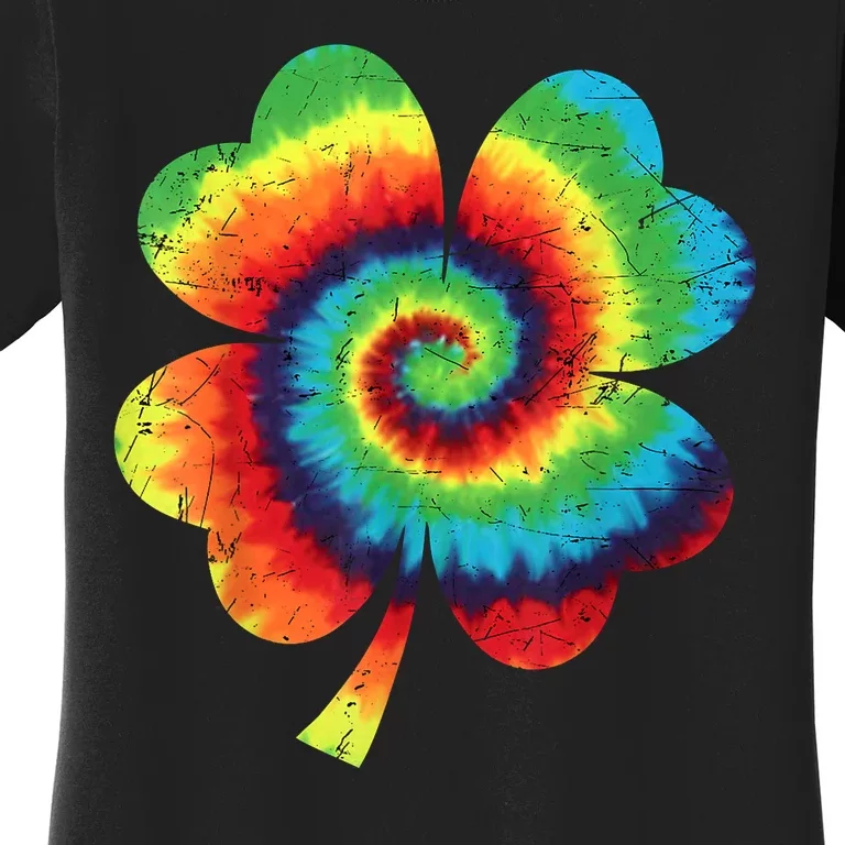 Irish Shamrock Tie Dye Happy St Patrick's Day Go Lucky Gift Women's T-Shirt