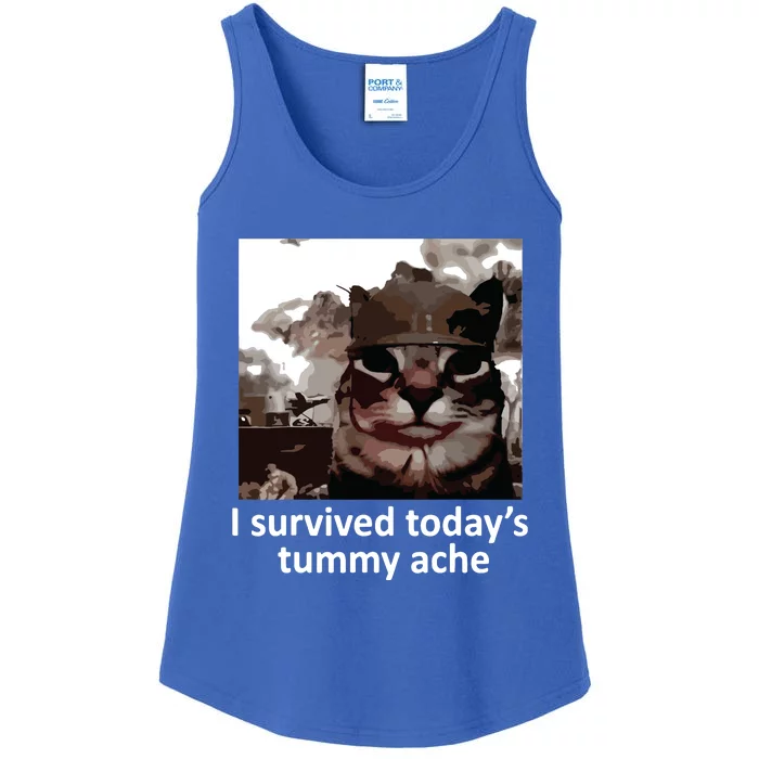 I Survived Todays Tummy Ache Ladies Essential Tank