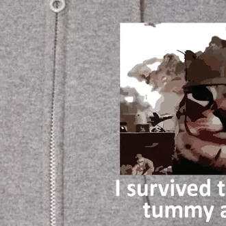 I Survived Todays Tummy Ache Full Zip Hoodie