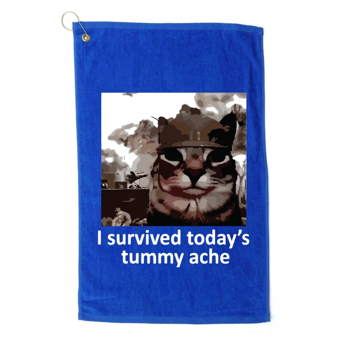 I Survived Todays Tummy Ache Platinum Collection Golf Towel