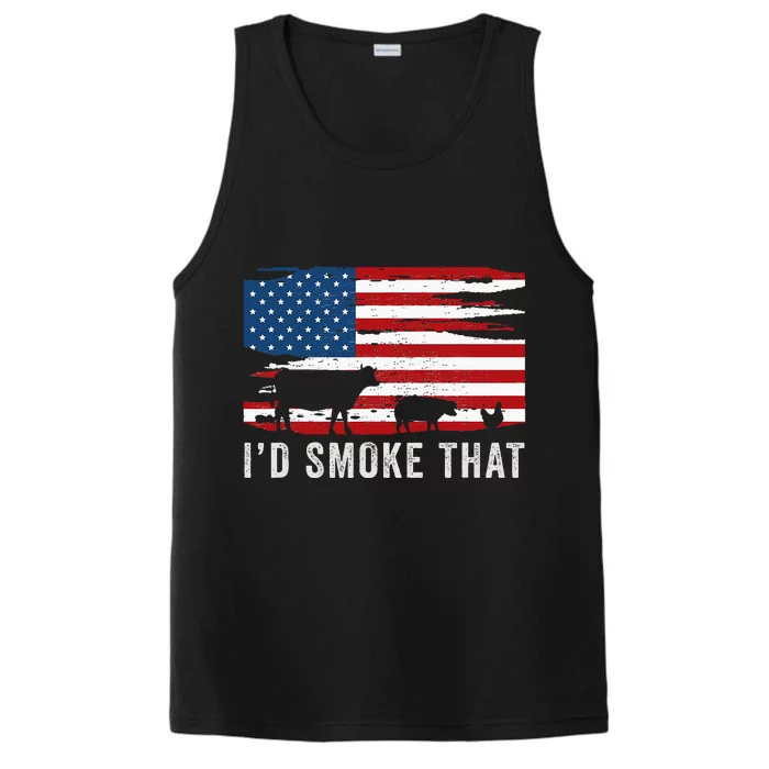 Id Smoke That Barbecue Performance Tank