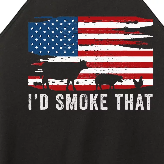 Id Smoke That Barbecue Women’s Perfect Tri Rocker Tank