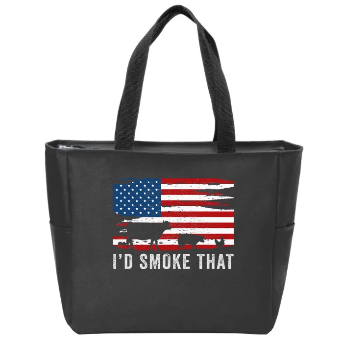 Id Smoke That Barbecue Zip Tote Bag