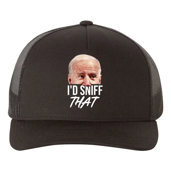 I'd Sniff That Funny Joe Biden Yupoong Adult 5-Panel Trucker Hat