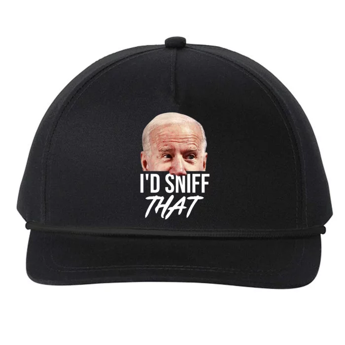 I'd Sniff That Funny Joe Biden Snapback Five-Panel Rope Hat