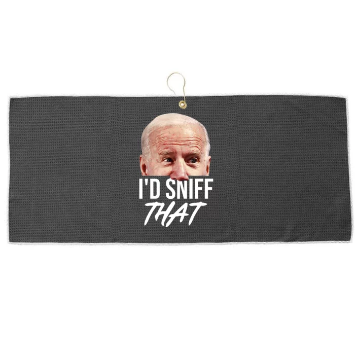 I'd Sniff That Funny Joe Biden Large Microfiber Waffle Golf Towel