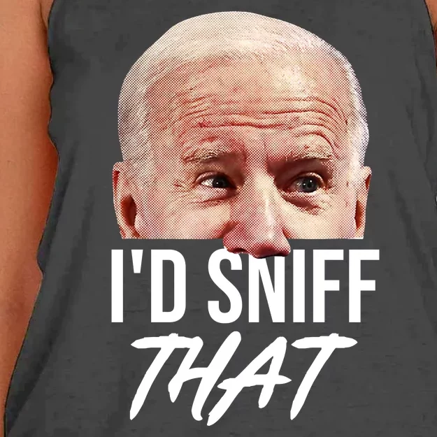 I'd Sniff That Funny Joe Biden Women's Knotted Racerback Tank