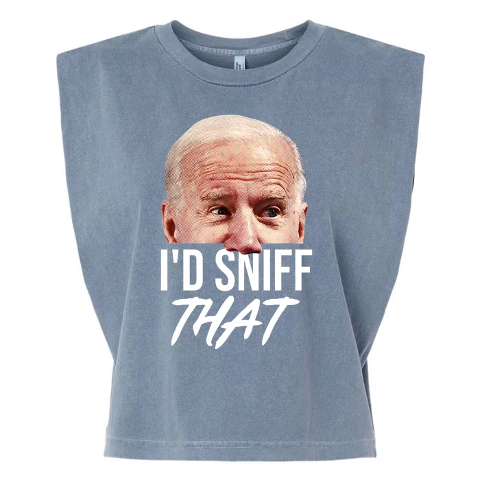 I'd Sniff That Funny Joe Biden Garment-Dyed Women's Muscle Tee