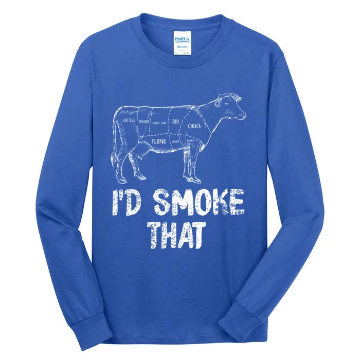 Id Smoke That Bbq Meaningful Gift Tall Long Sleeve T-Shirt