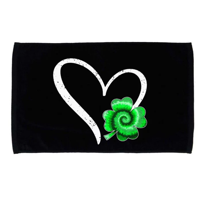 Irish Shamrock Tie Dye Happy St Patricks Day Go Lucky Microfiber Hand Towel