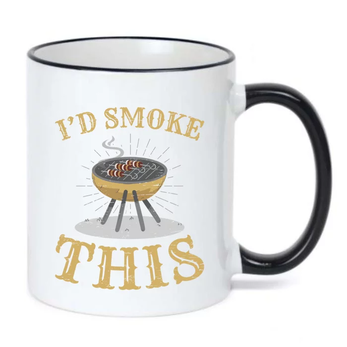 Id Smoke This Barbecue Grill Griller Grillfather Gift Black Color Changing Mug