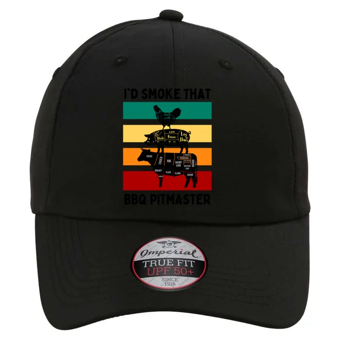 I'd Smoke That Funny Pitmasters Pigs Cows Chickens Bbq Gift The Original Performance Cap