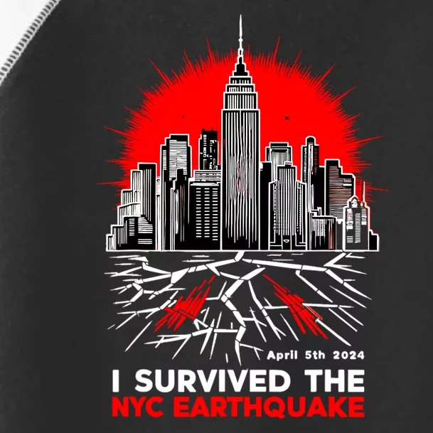 I Survived The Nyc Earthquake 2024 Toddler Fine Jersey T-Shirt