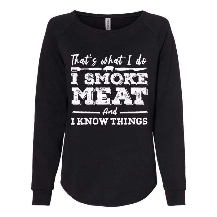 ID Smoke That Funny Meat Bbq Season Smoker & Grilling Womens California Wash Sweatshirt