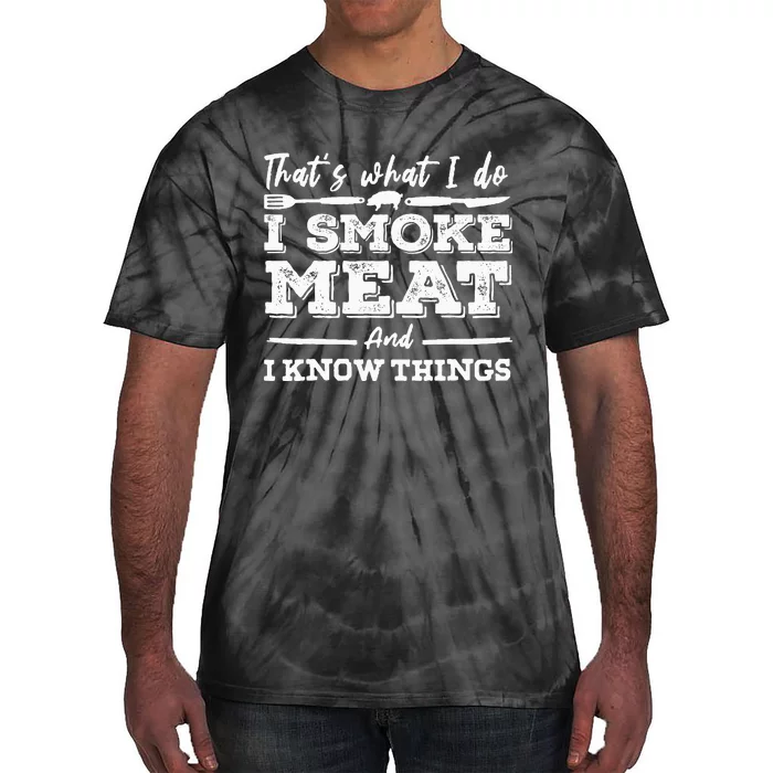 ID Smoke That Funny Meat Bbq Season Smoker & Grilling Tie-Dye T-Shirt