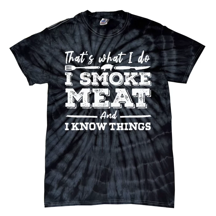 ID Smoke That Funny Meat Bbq Season Smoker & Grilling Tie-Dye T-Shirt