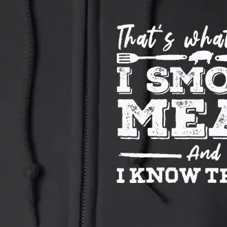 ID Smoke That Funny Meat Bbq Season Smoker & Grilling Full Zip Hoodie