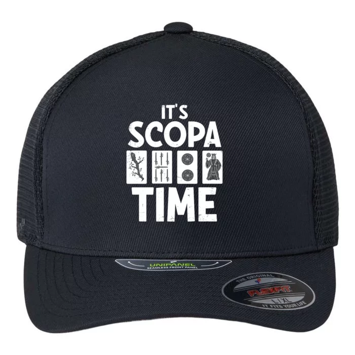 It's Scopa Time Nonna Nonno Italian Cards Game Scopa Player Premium Flexfit Unipanel Trucker Cap