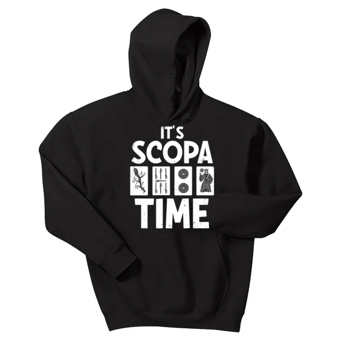 It's Scopa Time Nonna Nonno Italian Cards Game Scopa Player Premium Kids Hoodie