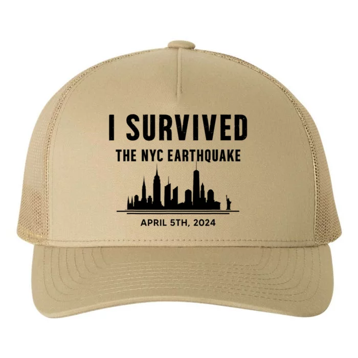 I Survived The Nyc Earthquake 2024 Yupoong Adult 5-Panel Trucker Hat