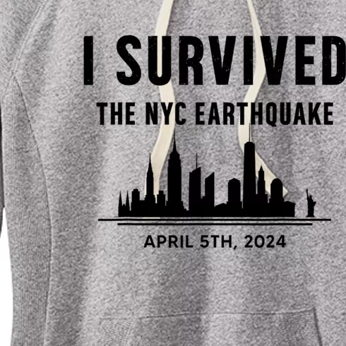 I Survived The Nyc Earthquake 2024 Women's Fleece Hoodie