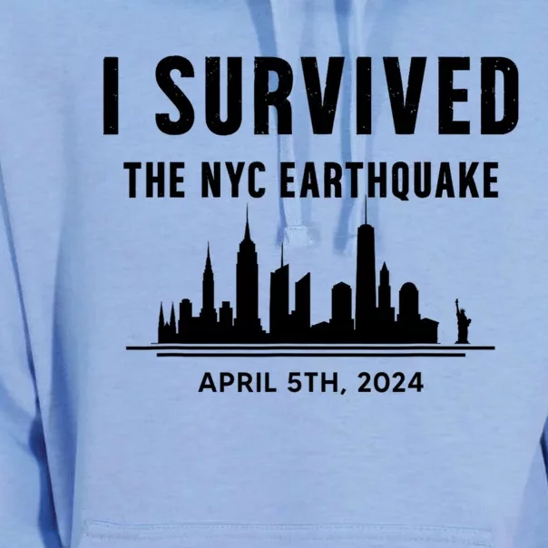 I Survived The Nyc Earthquake 2024 Unisex Surf Hoodie