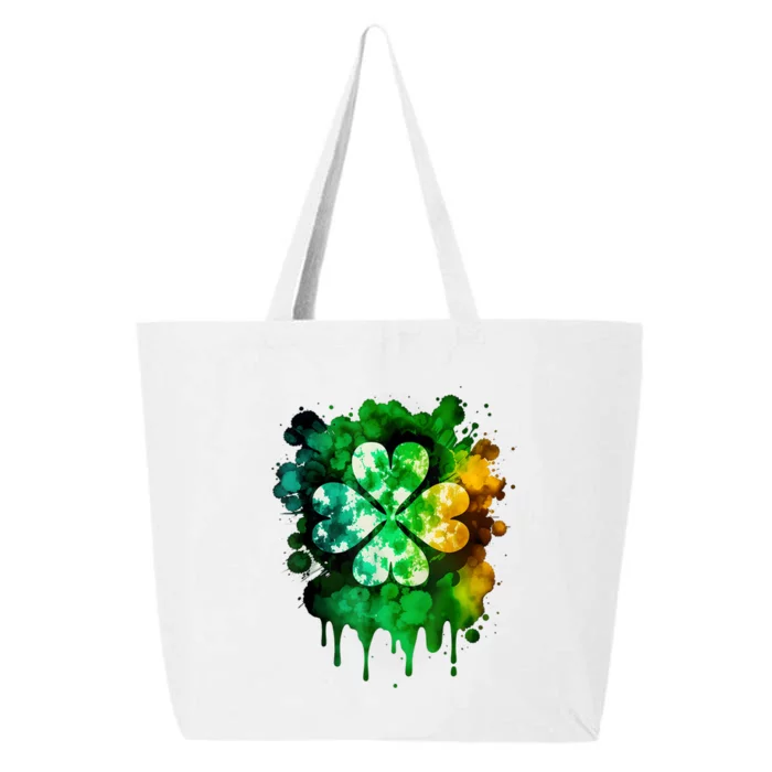 Irish Shamrock Tie Dye Happy St PatrickS Day Go Lucky 25L Jumbo Tote