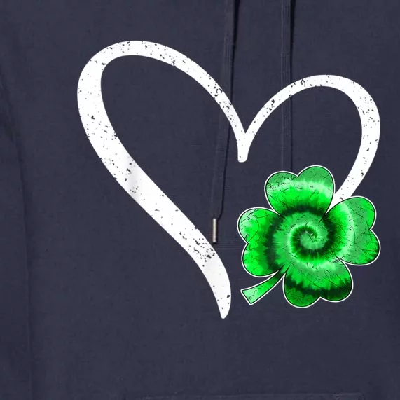 Irish Shamrock Tie Dye Happy St Patricks Day Go Lucky Gift Premium Hoodie