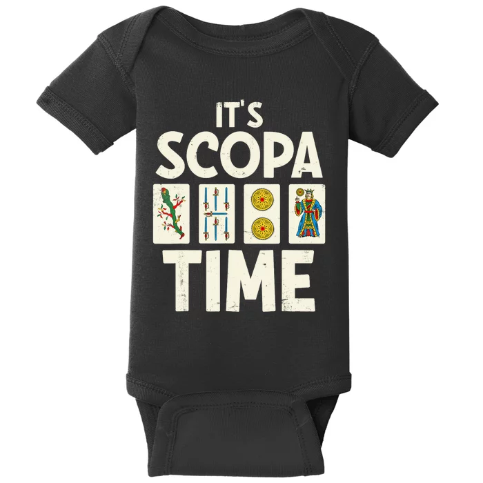 It's Scopa Time Nonna Nonno Italian Cards Game Scopa Player Baby Bodysuit