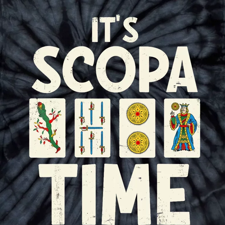 It's Scopa Time Nonna Nonno Italian Cards Game Scopa Player Tie-Dye T-Shirt