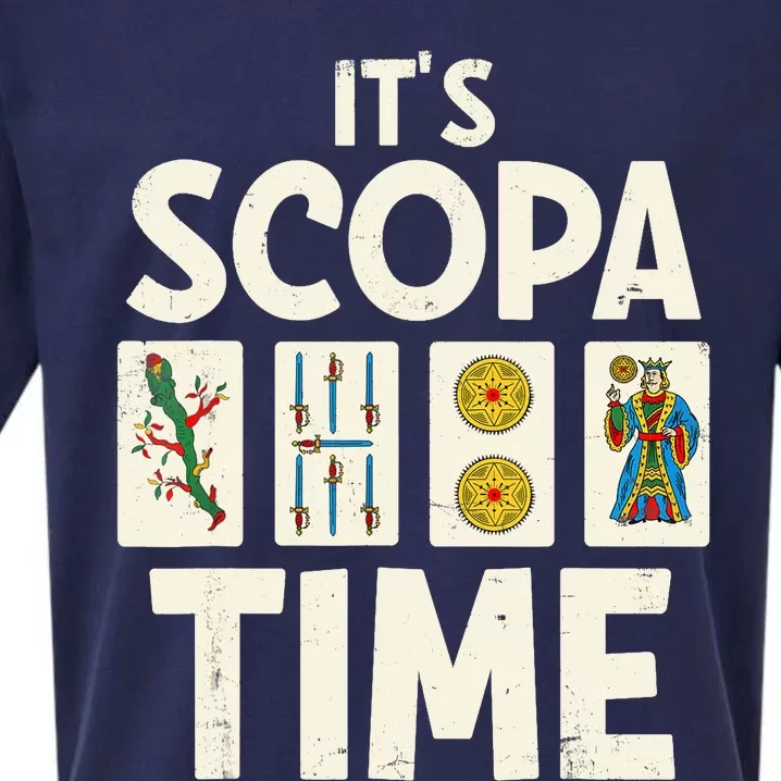 It's Scopa Time Nonna Nonno Italian Cards Game Scopa Player Sueded Cloud Jersey T-Shirt