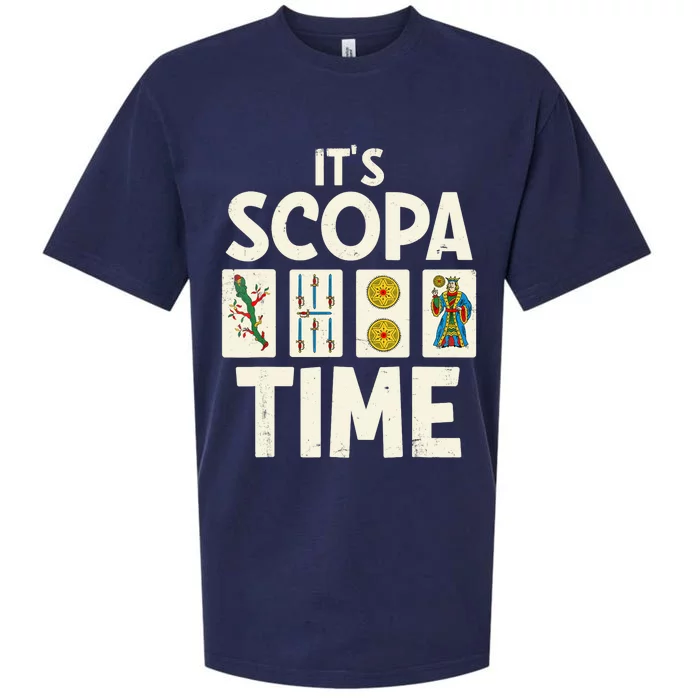 It's Scopa Time Nonna Nonno Italian Cards Game Scopa Player Sueded Cloud Jersey T-Shirt