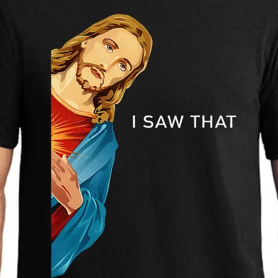 I Saw That Christian God Funny Quote Jesus Meme Pajama Set