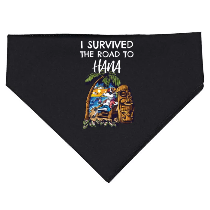 I Survived The Road To Hana Gift USA-Made Doggie Bandana