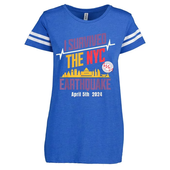 I Survived The Nyc Earthquake April 5 2024 Enza Ladies Jersey Football T-Shirt