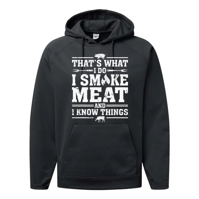 ID Smoke That Funny Meat Bbq Season Smoker & Grilling Performance Fleece Hoodie